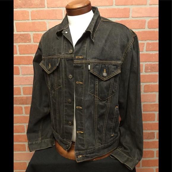 levis mens denim jacket black